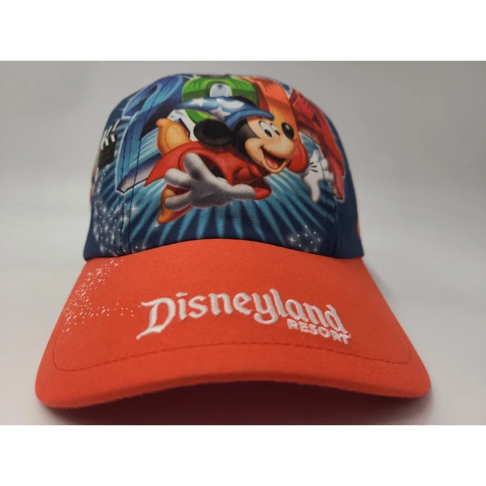 Youth 2014 Disneyland Resort Mickey Mouse Adjustable Hat Cap Disney Blue Red Boy